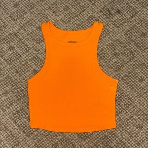xs orange cropped tank top wild n fable